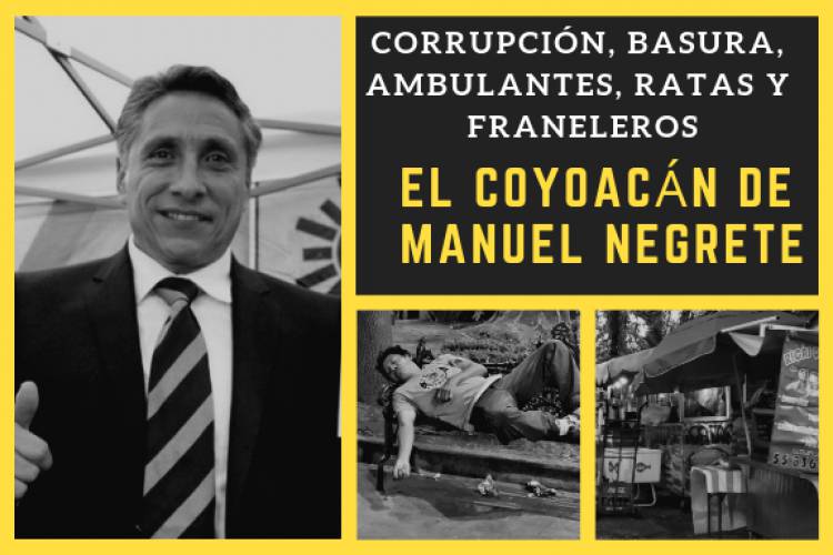 Corrupción, basura, ambulantes, ratas y franeleros:  El Coyoacán del alcalde Manuel Negrete